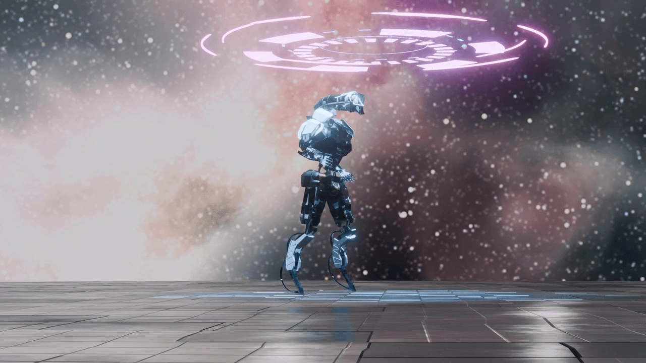 Amazing Futuristic Robot in Action: Spinning Mastery!